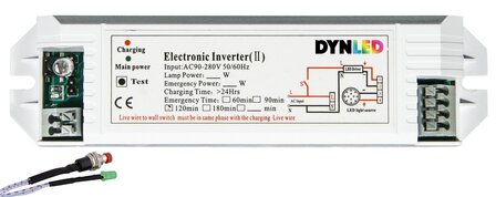 DYNLED noodvoeding max 40W, 60 minuten noodstroom, 2jaar garantie (150*40*30mm) Lithium batterij