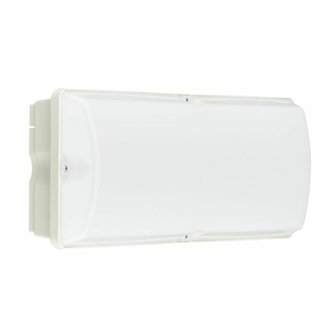 DYNLED Philips LED Bulkhead Ledinaire WL055V Wit 8W 600lm - 830 Warm Wit | 374x150mm - IP65, IK08, 50.000 branduren, 3 jaar garantie,  (geen noodverlichting)